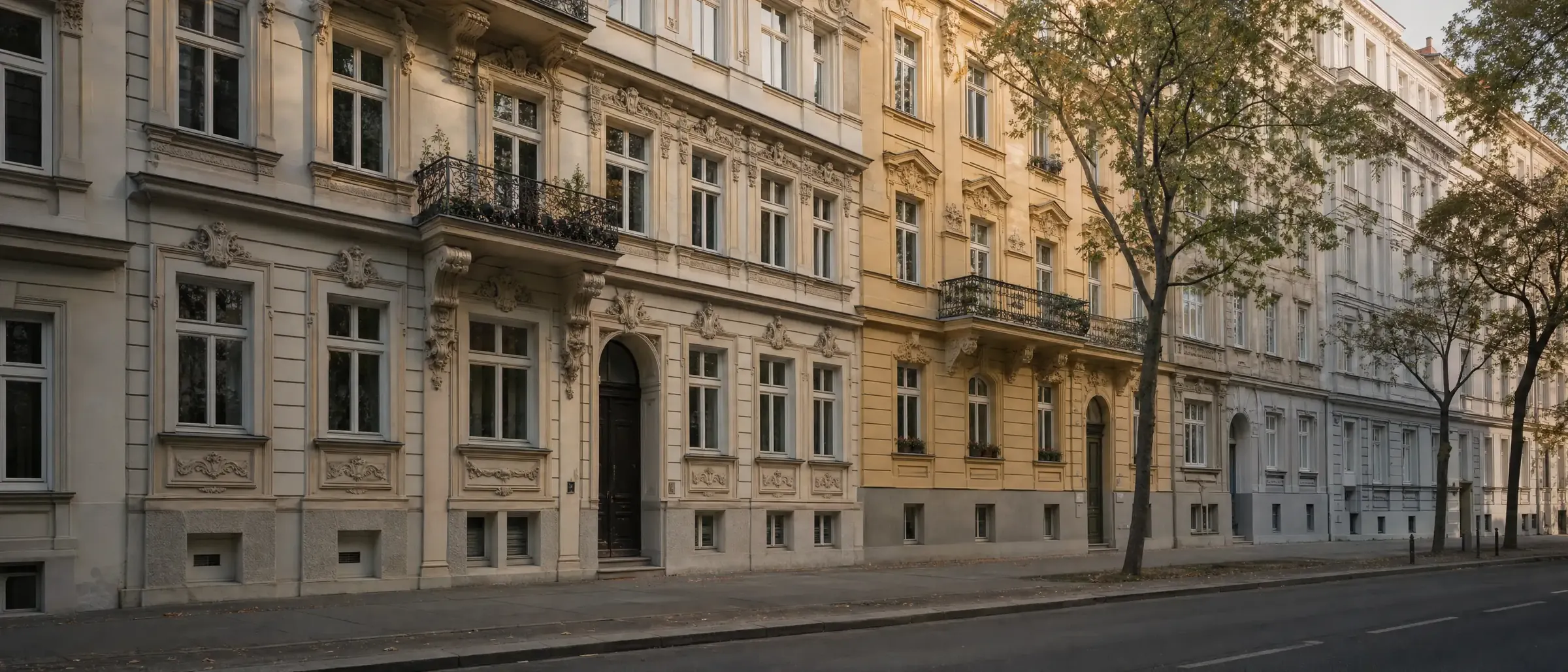 Gründerzeithäuser in einer ruhigen Wiener Gasse